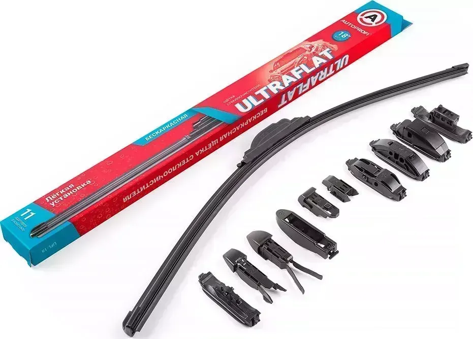 Щетка стеклоочистителя AUTOPROFI бескаркасная 11 адаптеров 11"/28 см 11