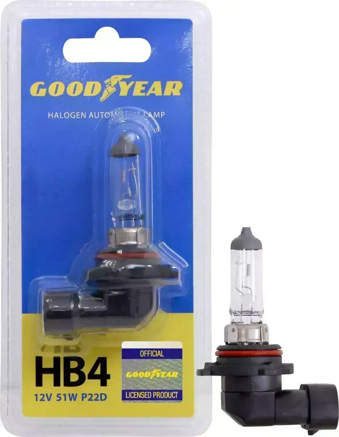 Лампа GOODYEAR автомобильная галогенная НB4 12V 51W P22d P22D