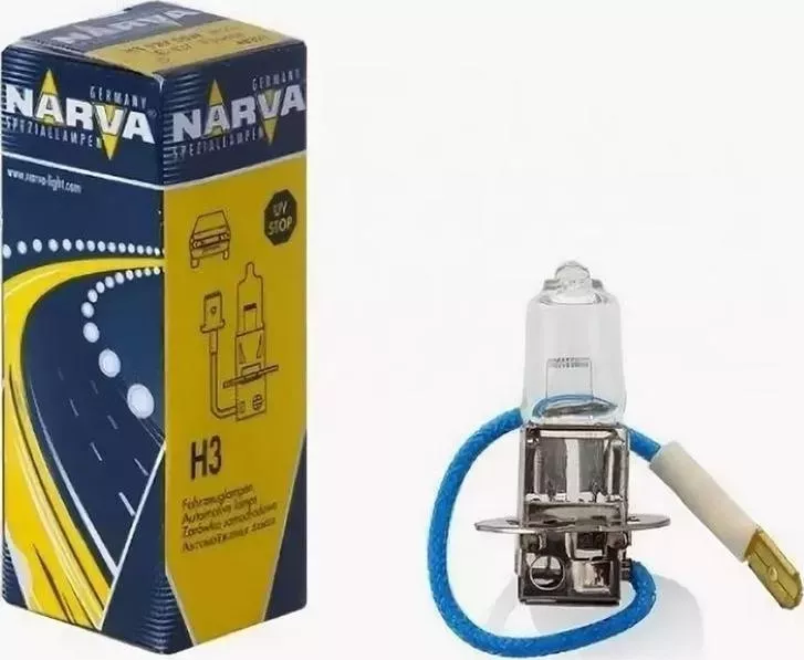 Лампа NARVA " " H3 12V- 55W (PK22s) (картонная коробка) "" H3 (PK22S)