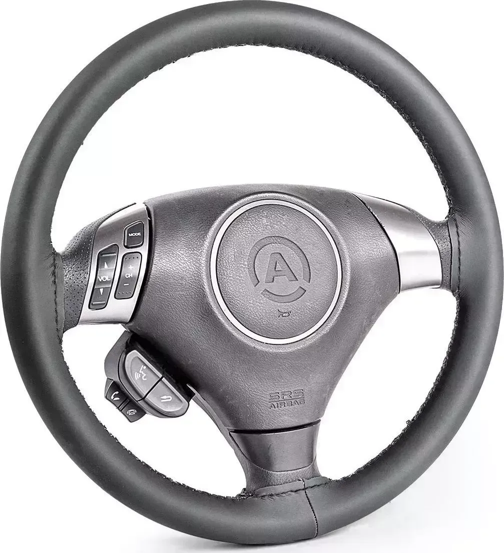 Оплетка AUTOPROFI M, экокожа с перфорированными вставками, нить, игла, черный M, с