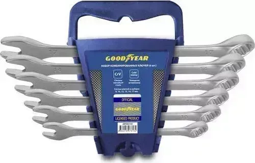 Набор ключей GOODYEAR комбинированных Goodyer 6шт в холдере (8,10,12,13,14,17мм)
