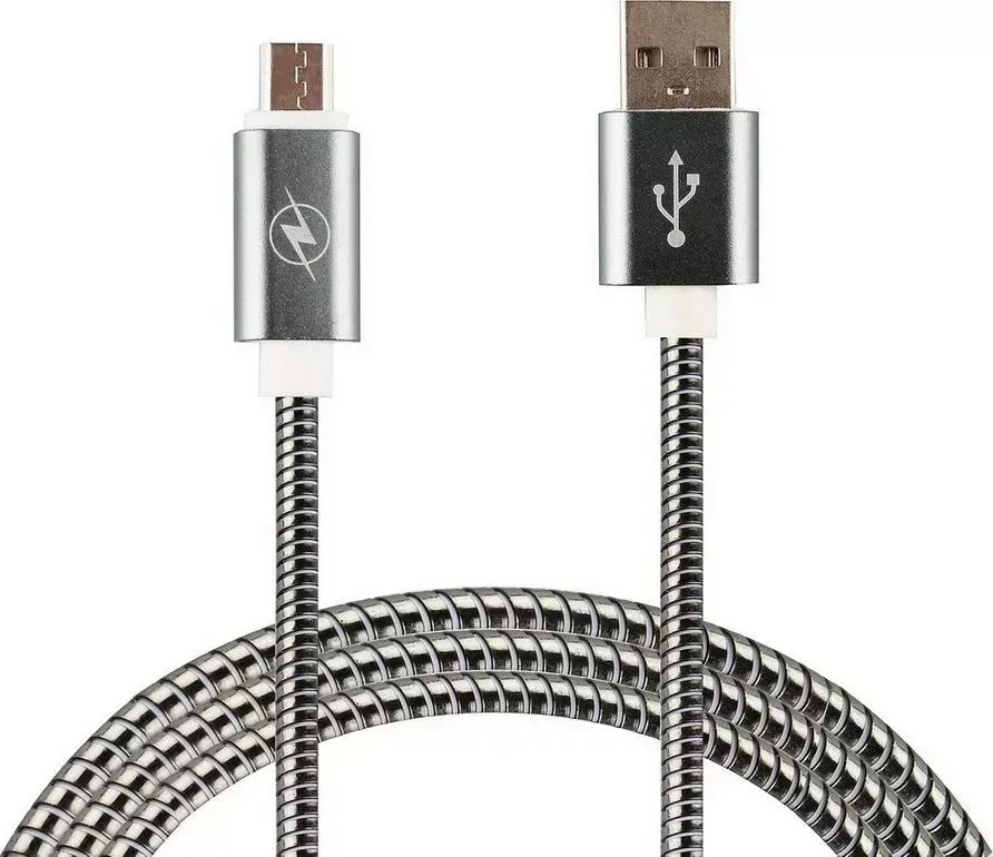 Кабель Wiiix USB-микро серебряный 1м WIIIX