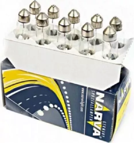 Лампа NARVA " " С18W удлиненн. 41 мм (SV8.5/8) 12В (Отгрузка кратно 10 шт.),картонная коробка "" 41 10