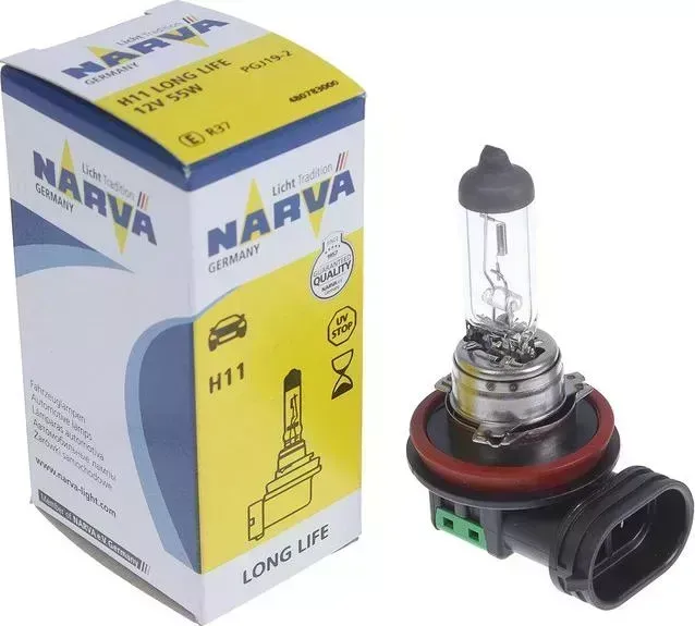 Лампа NARVA " " 12 В, H11 (55 W) PGJ-19-2 LONG LIFE*, картонная коробка "" 12 W)
