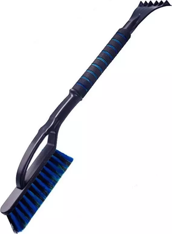 Щетка для снега ГЛАВДОР со скребком GL-599, 65 см, поролоновая ручка, голубая "" 65 ""