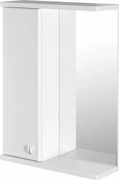 Зеркальный шкаф Mixline Норд 55х70 левый, белый (4640030867684)