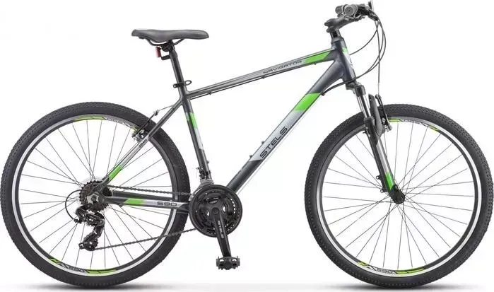 Велосипед STELS Navigator-590 V 26" K010 16" Серый/салатовый