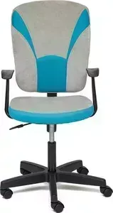 Кресло офисное TetChair OSTIN ткань, серый/бирюзовый, Мираж грей TW-23
