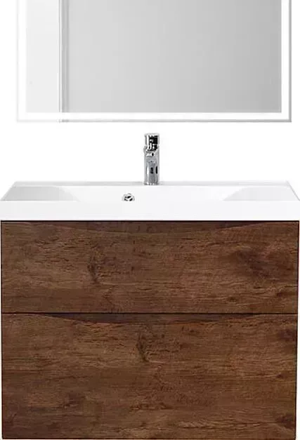 Тумба с раковиной BELBANGO с Marino-H60 80 PR rovere moro (MARINO-H60-800-2C-SO-RW-P, BB800/450-LV-MR-PR)