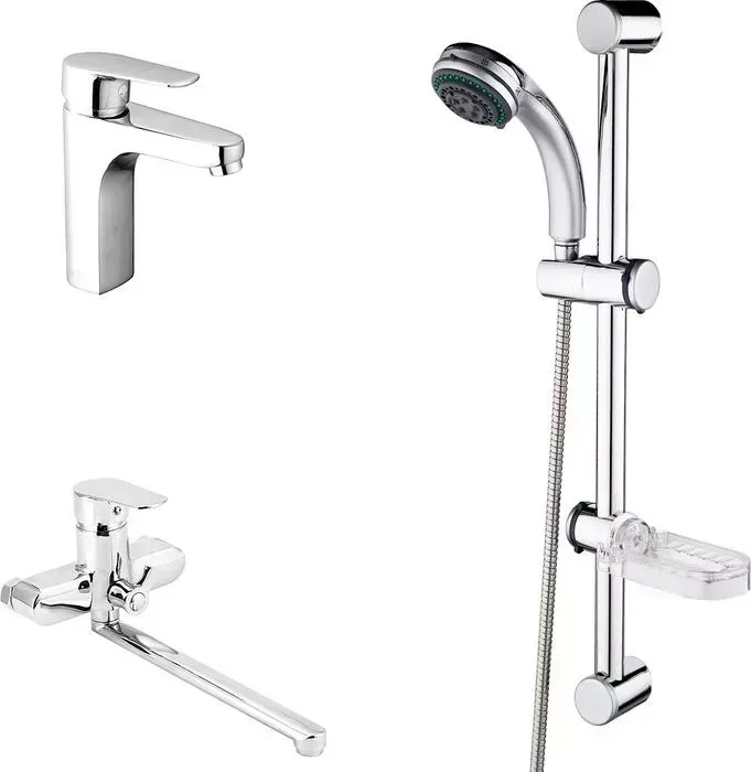 Комплект смесителей Viko V-45 с душем, хром (V-4505, V-4501, V-0925)