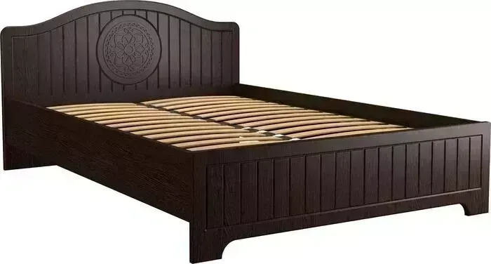 Кровать COMPASS с ламелями и опорами Монблан МБ-602К 190x140 орех шоколадный