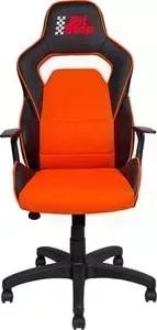 Кресло офисное Алвест AV 140 PL (682 T) МК экокожа 223 черная/ TW сетка 456 оранжевая