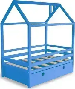 Кровать детская Anderson Дрима BOX голубая 90x190
