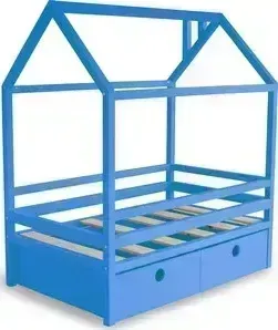 Кровать детская Anderson Дрима BOX голубая 80x190