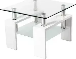 Стол стеклянный Woodville ST-052 белый стеклянный