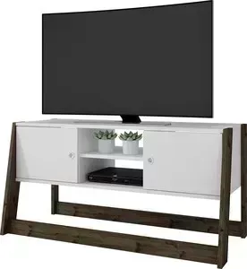 ТВ подиум Manhattan Comfort SALVADOR BR 376-143 белый/деревянные ножки BR