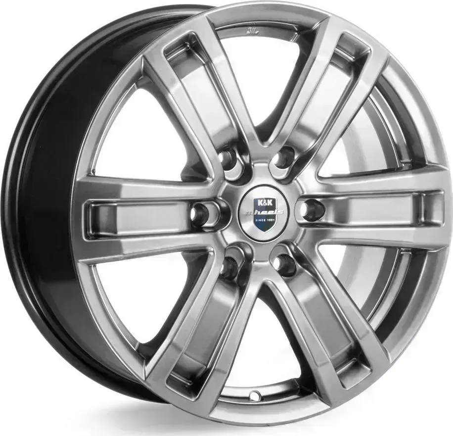 Диск автомобильный КиК R7-Рольф-оригинал (КС457)7,5\R17 6*139,7 ET25d106,1Дарк платинум[] 7,5//R17