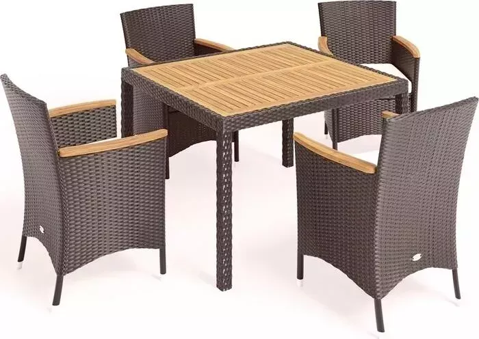Комплект мебели Afina garden из искусственного ротанга AFM-440B 90x90 Brown (4+1)