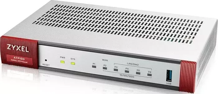 Межсетевой экран ZyXEL ATP100 2xWAN GE (1xRJ-45 1xSFP), 4xLAN/DMZ GE (ATP100-RU0102F)