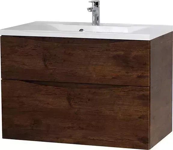 Тумба с раковиной BELBANGO с Marino-H60 100 rovere moro (MARINO-H60-1000-2C-SO-RW-P, BB1000/445-LV-MR-PR)