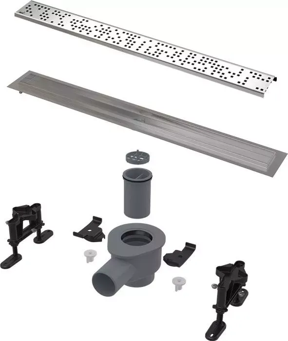 Душевой лоток AlcaPlast Modular с сифоном и глянцевой решеткой Code (APZ13-850, CODE-850L, APZ-S12)