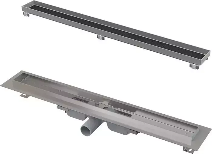 Душевой лоток AlcaPlast Professional Low с решеткой Floor под плитку, горизонтальный сток (APZ106-1050, FLOOR-1050)