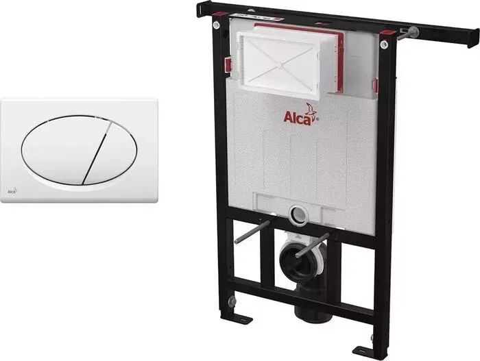 Инсталляция для унитаза AlcaPlast Jadromodul с клавишей, белая (AM102/850, M70)