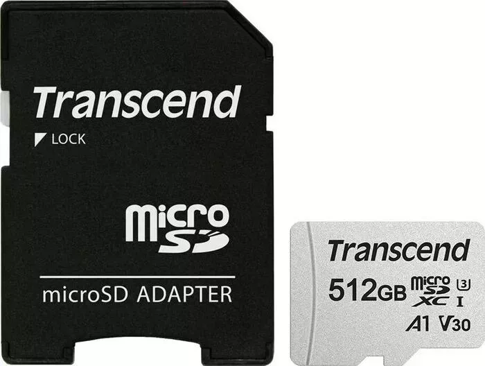 Карта памяти TRANSCEND microSDXC 512Gb Class10 TS512GUSD300S-A 300S + adapter