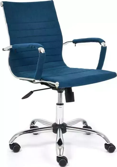 Кресло офисное TetChair Urban-low флок, синий 32