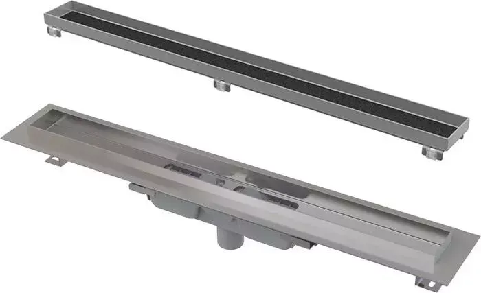 Душевой лоток AlcaPlast Professional Low с решеткой Floor под плитку, вертикальный сток (APZ1106-1050, FLOOR-1050)