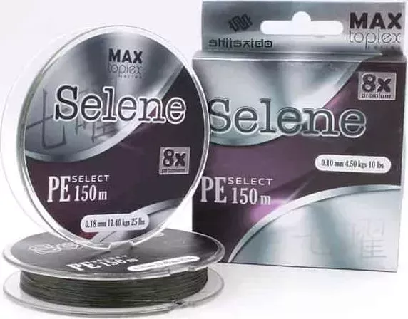 Шнур плетеный Shii Saido Selene 8X, L-150 м, d-0,235 мм, test-11,33 кг, mosgreen