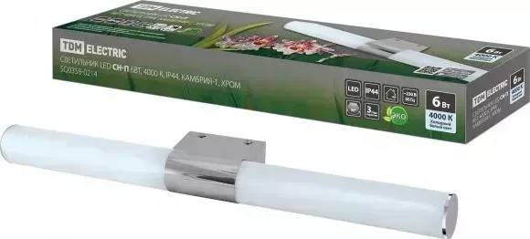 Светильник TDM ELECTRIC led CH - П 6 Вт, 4000 К, IP44, Камбрия - 1, хром
