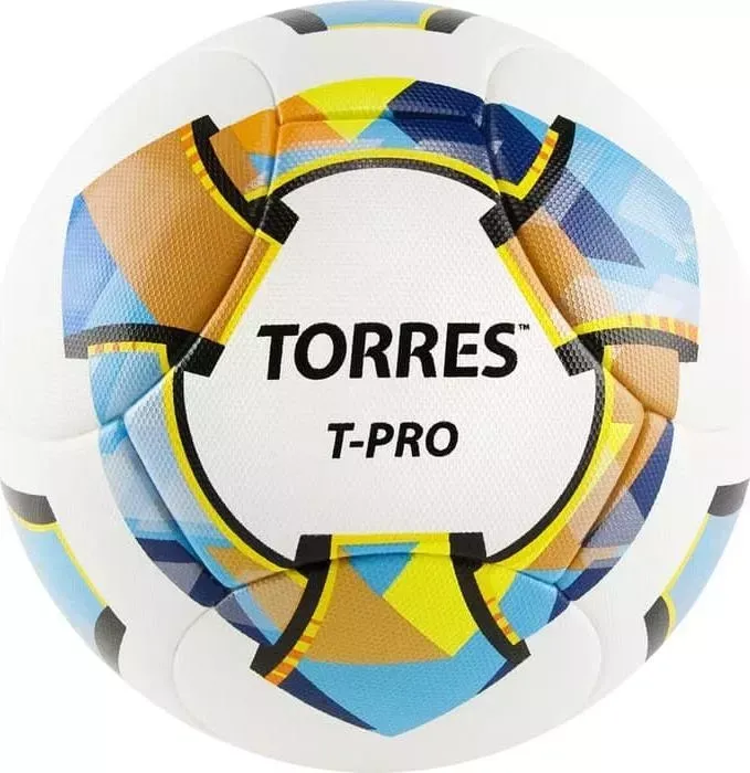 Мяч футбольный TORRES T-Pro арт. F320995, р.5, 14 панел. PU-Microf, 4 подкл. сл, термосшив, бело-мульт