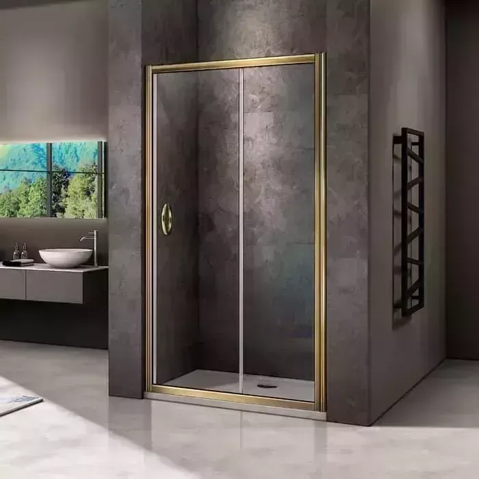 Душевая дверь Good Door Jazz WTW 120х185 прозрачная, золото (WTW-120-C-G)