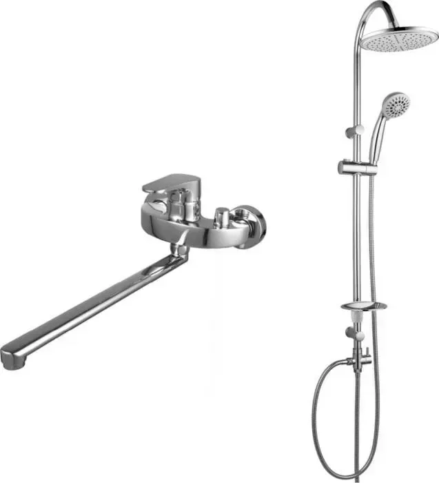 Смеситель для ванны LEMARK Shift с душем, хром (LM4317C, LM8801C)