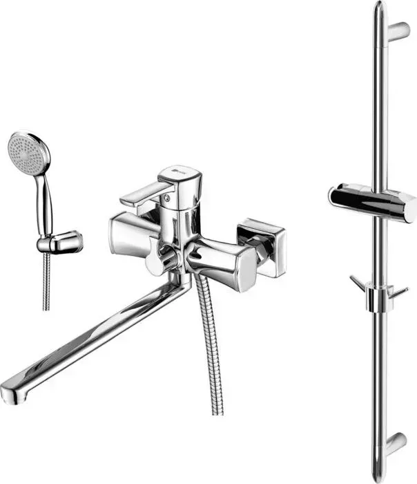 Смеситель для ванны LEMARK Evitta с душем, хром (LM0551C, LM8063C)
