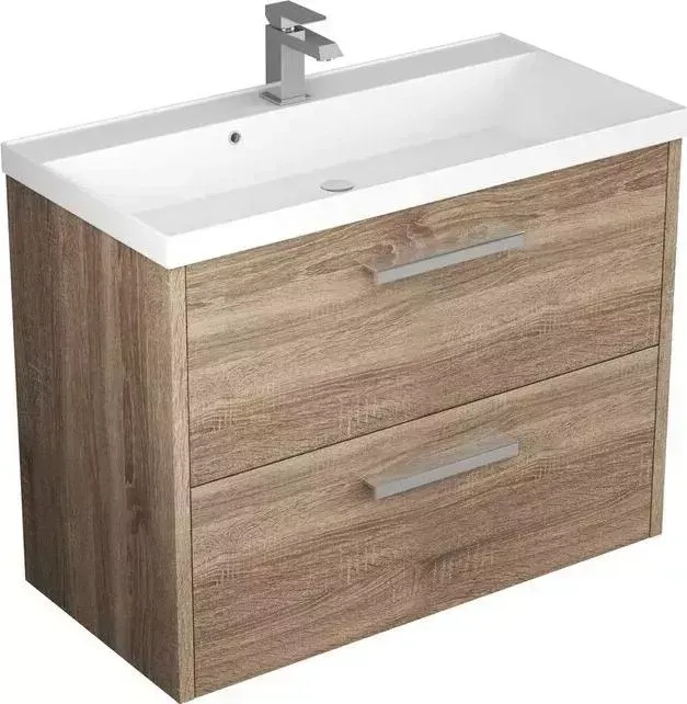 Тумба с раковиной Veneciana с SONATA 90 с 2 мя ящиками, дуб сонома (59004, 10894)