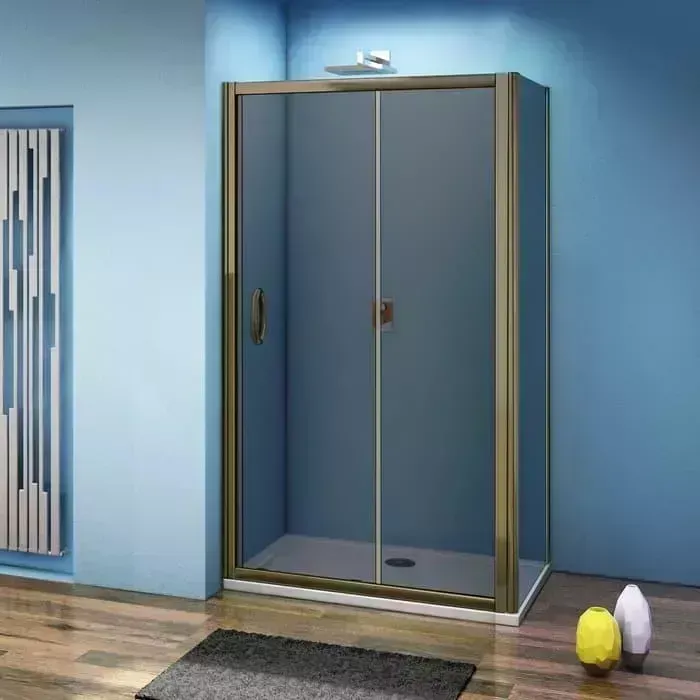 Душевой уголок Good Door Jazz WTW+SP 110x80 тонированный, бронза