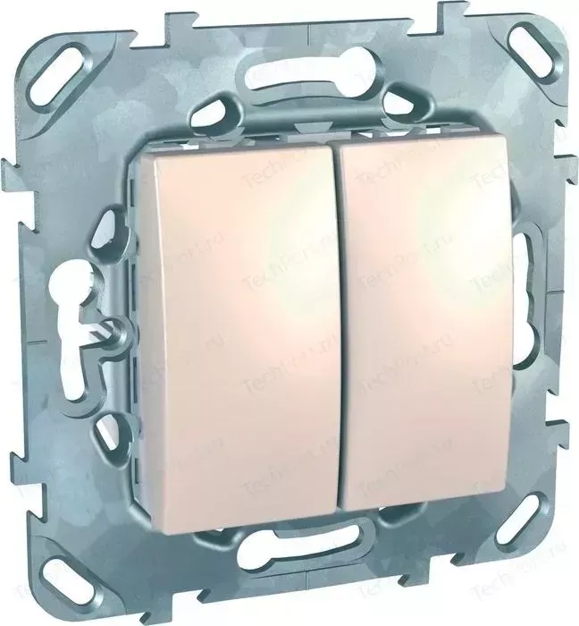 Выключатель двухклавишный Schneider Electric механизм СП UNICA 10А IP20 бежевый MGU5.211.25ZD