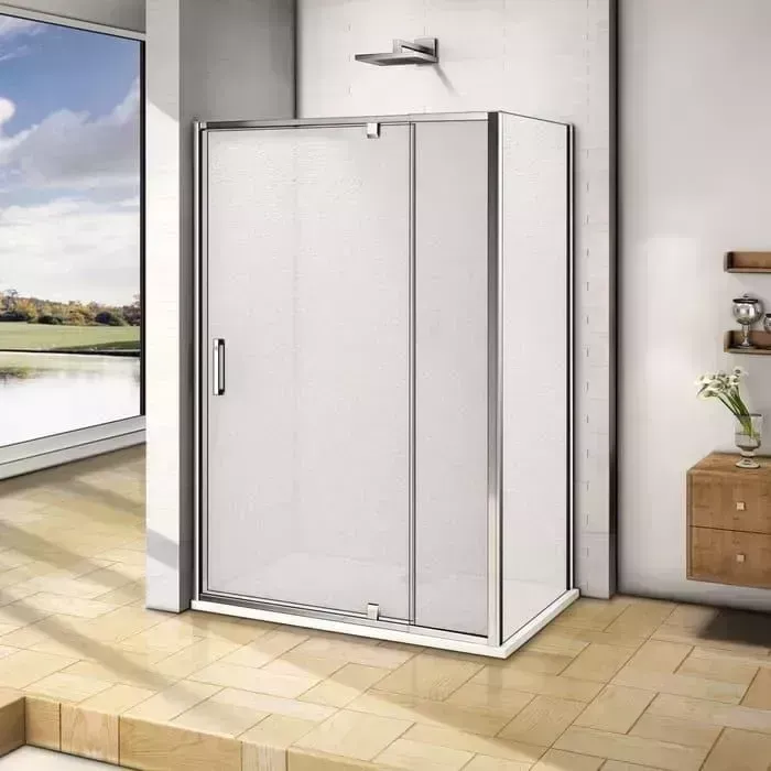 Душевой уголок Good Door Orion WTW-PD+SP 85-95x90 матовый Grape, хром