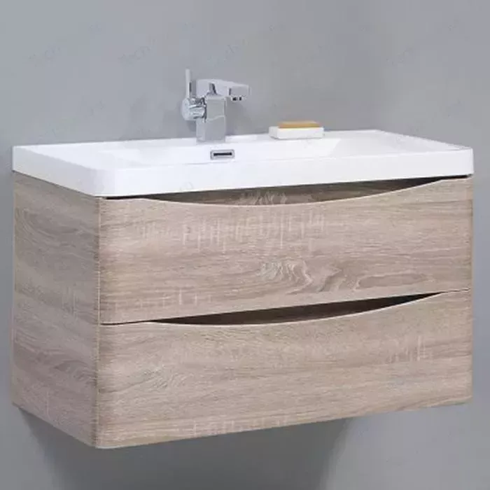 Тумба с раковиной BELBANGO с Ancona-N 90 Rovere Bianco (ANCONA-N-900-2C-SO-WO, EA-900-LVB)