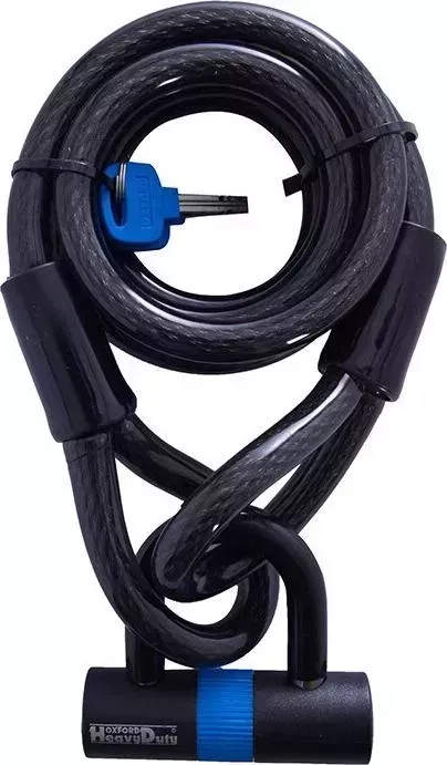 Велозамок Oxford "Loop Lock 15", троссовый, 2 ключа, 15х1600 мм