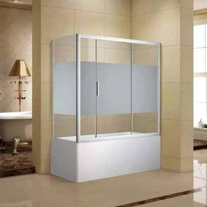 Шторка для ванны AQUANET Practic 180x70 шелкография, хром