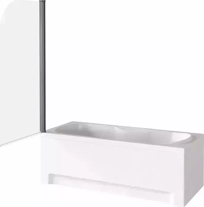 Шторка для ванны Good Door Screen H 80х140 прозрачная, черный (H-80-C-B)