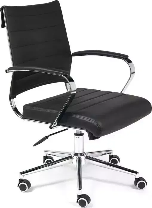 Кресло офисное TetChair City-Low кожзам черный