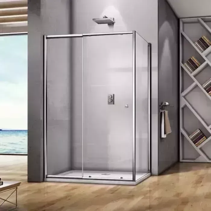 Душевой уголок Good Door Lira WTW+SP 130х90 с поддоном, прозрачный, хром