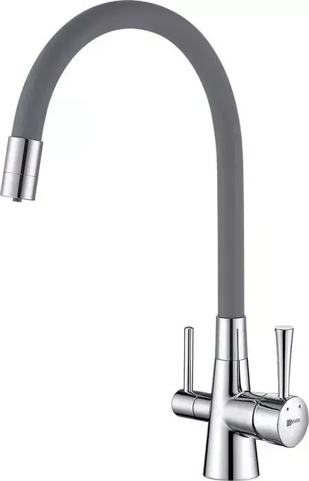 Смеситель для кухни LEMARK Comfort под фильтр, хром/серый (LM3075C-Gray)