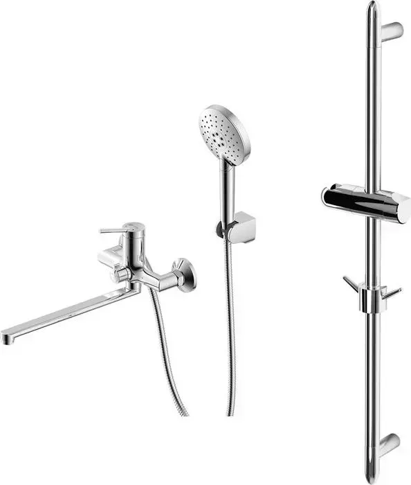 Смеситель для ванны LEMARK Minima с душем, хром (LM3851C, LM8063C)