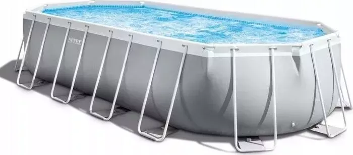 Бассейн каркасный INTEX 26798 Prism Frame 610x305x122 см Oval 18202л, фил.-насос 5678л\ч, лестн., тент, подст.