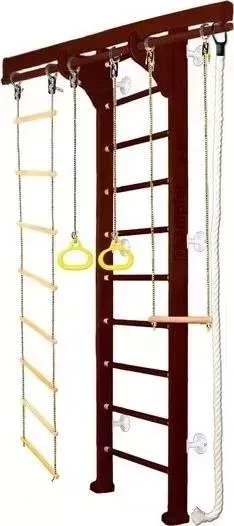 Детский спортивный комплекс Kampfer Wooden Ladder Wall №5 Шоколадный Стандарт белый